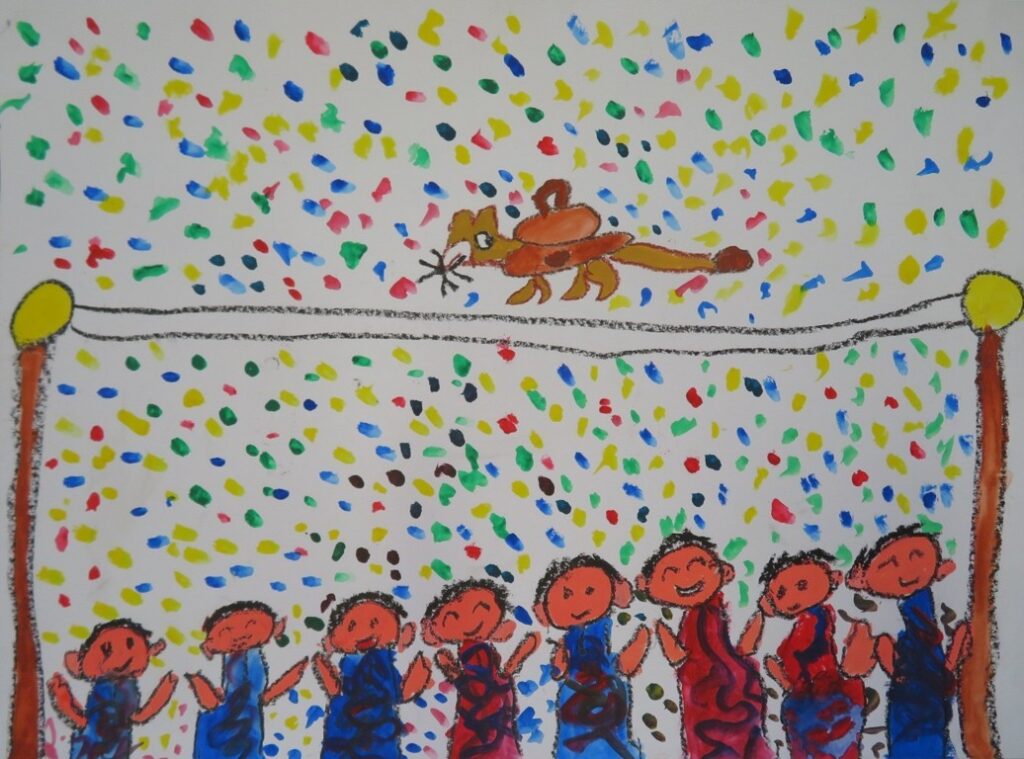 今野 元（岩城小学校２年）「ぶんぶくちゃがま」