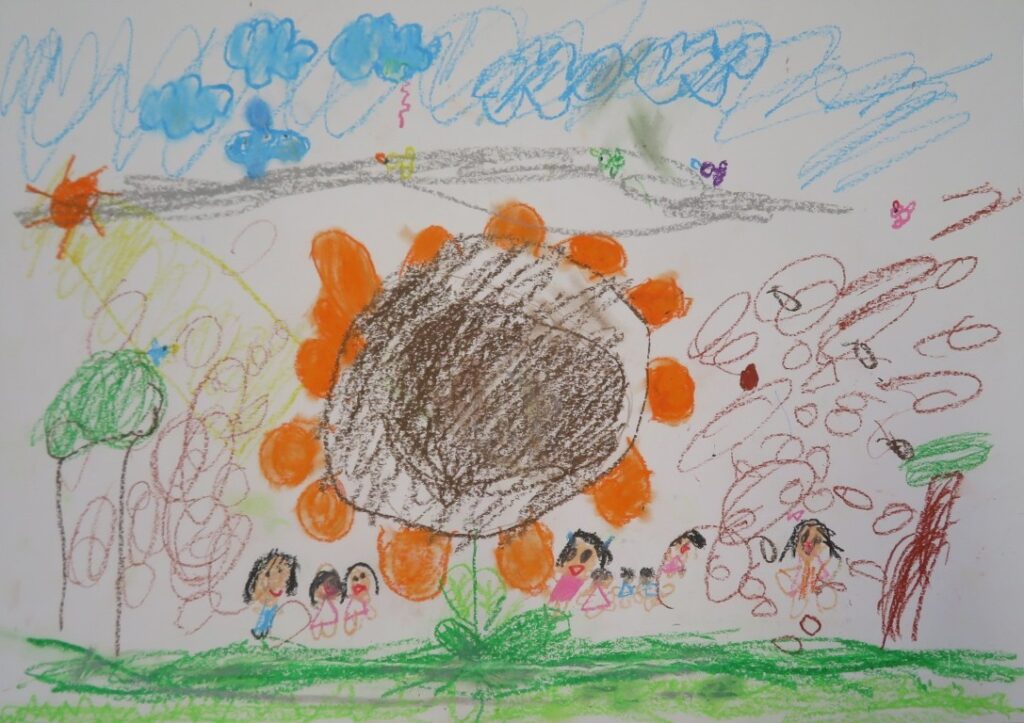 ガーライ 織田 楓愛（岩城小学校１年）「ちいさいタネ」