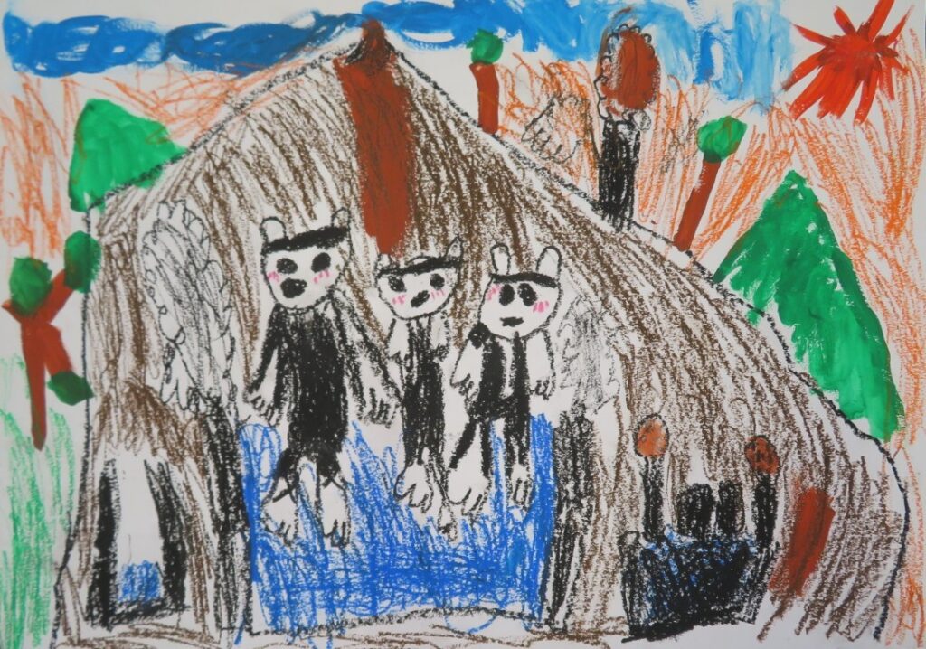 真坂 斗真（岩城小学校１年）「パンダ銭湯」