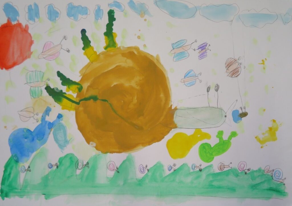 小松 聖華（岩谷小学校２年）「せかいいちおおきなうち」