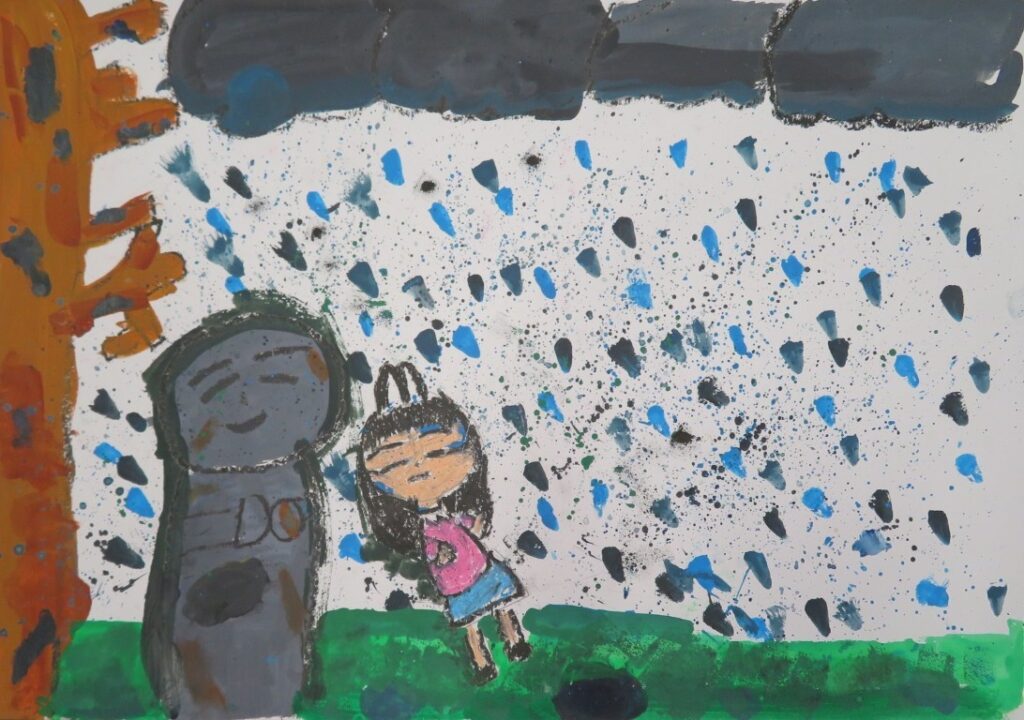 阿部 萌乃栞（東由利小学校３年）「黄ざくらの里」