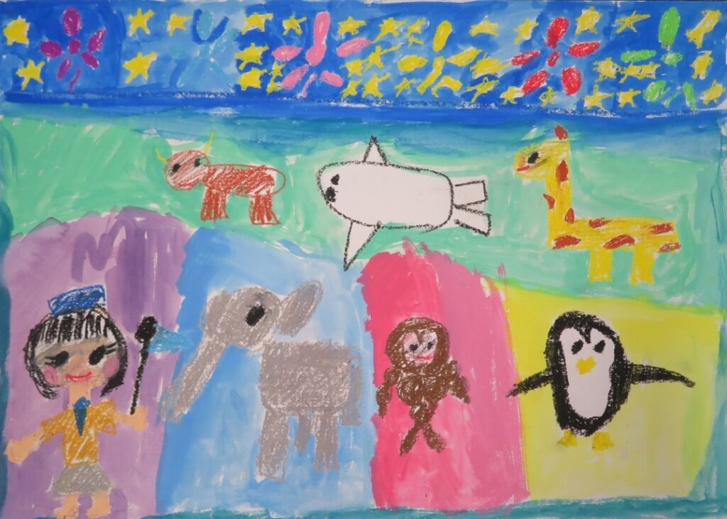 関 青璃（西目小学校３年）「できるかな？　あたまからつまさきまで」