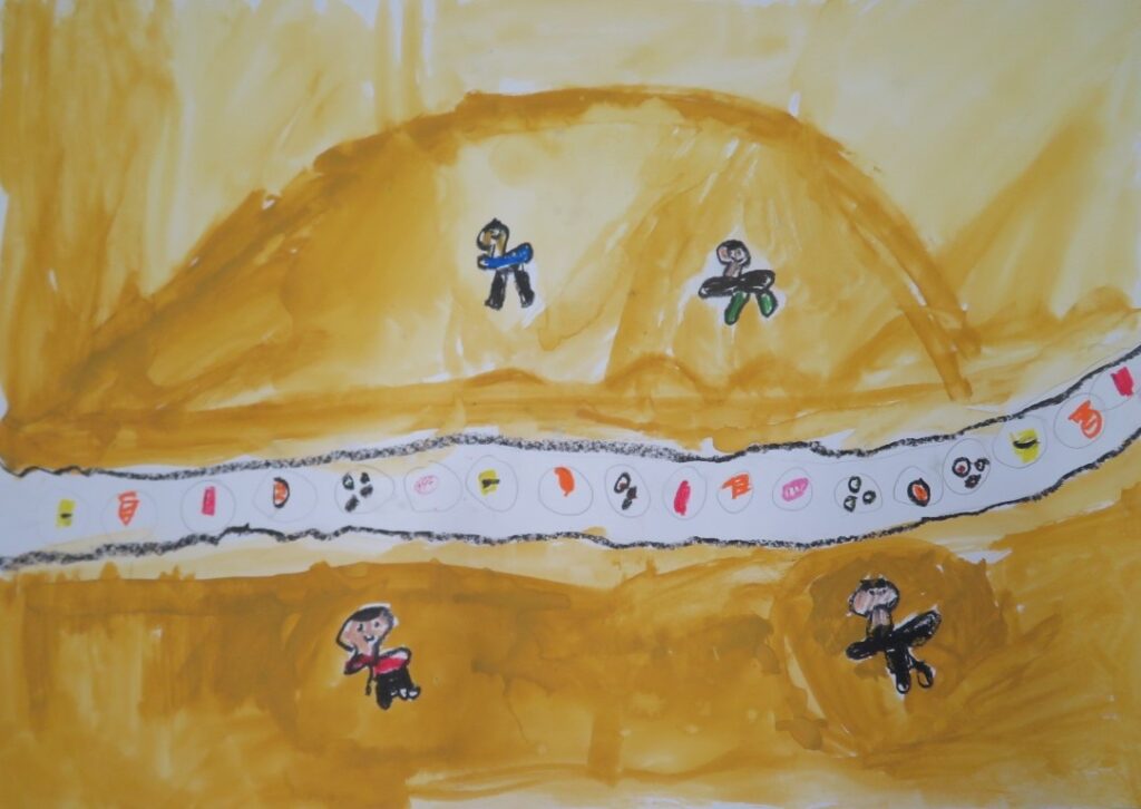 佐々木 碧（西目小学校２年）「おすしのせかいりょこう」