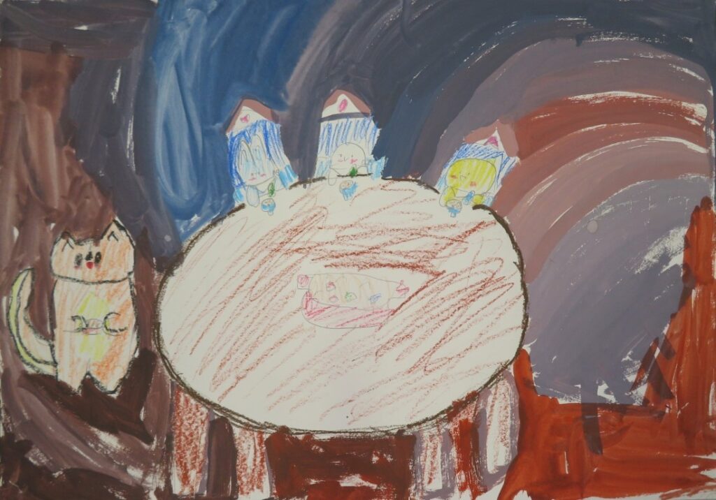 渡部 結萌（西目小学校２年）「きつねのおきゃくさま」