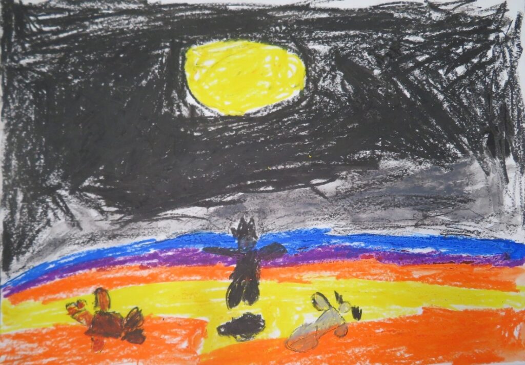 齋藤 碧（西目小学校１年）「よるよ」