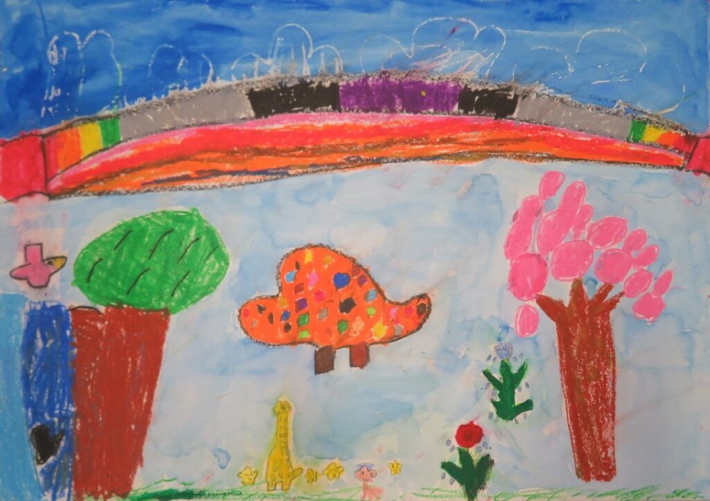 佐々木 美愛（院内小学校２年）「エルマーとにじ」