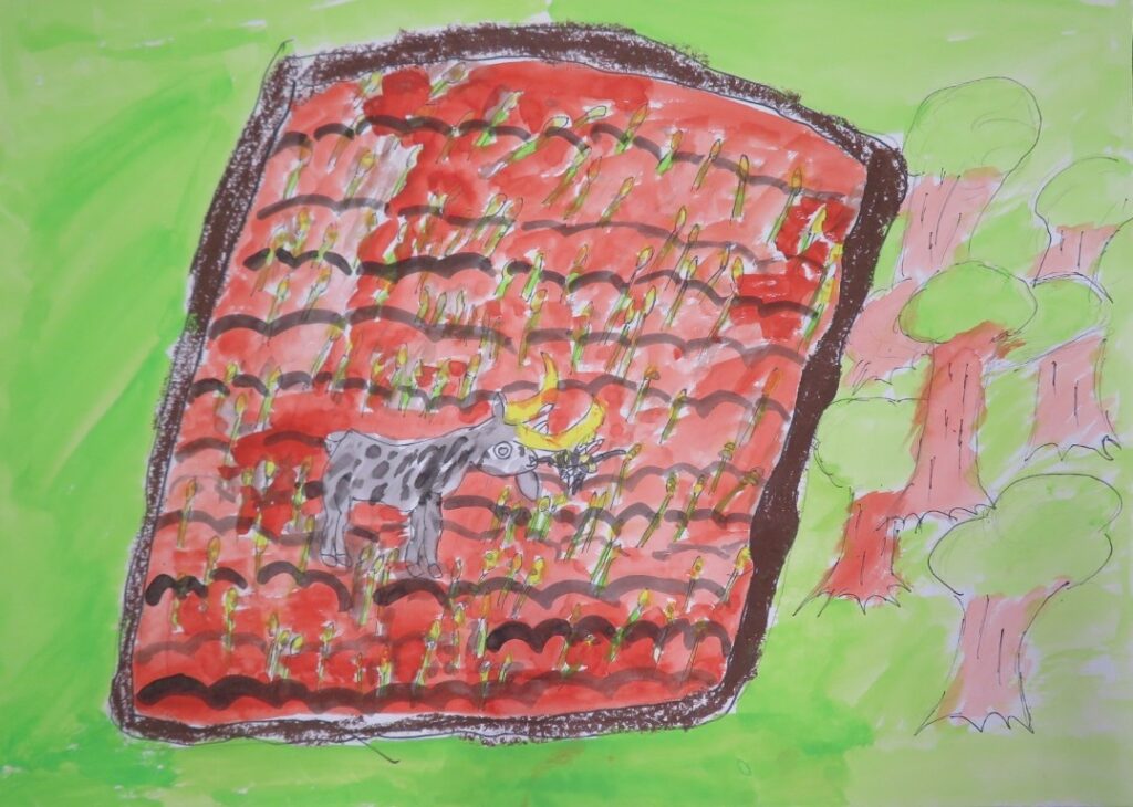 佐々木 航生（金浦小学校３年）「ガラスめだまときんのつののヤギ」