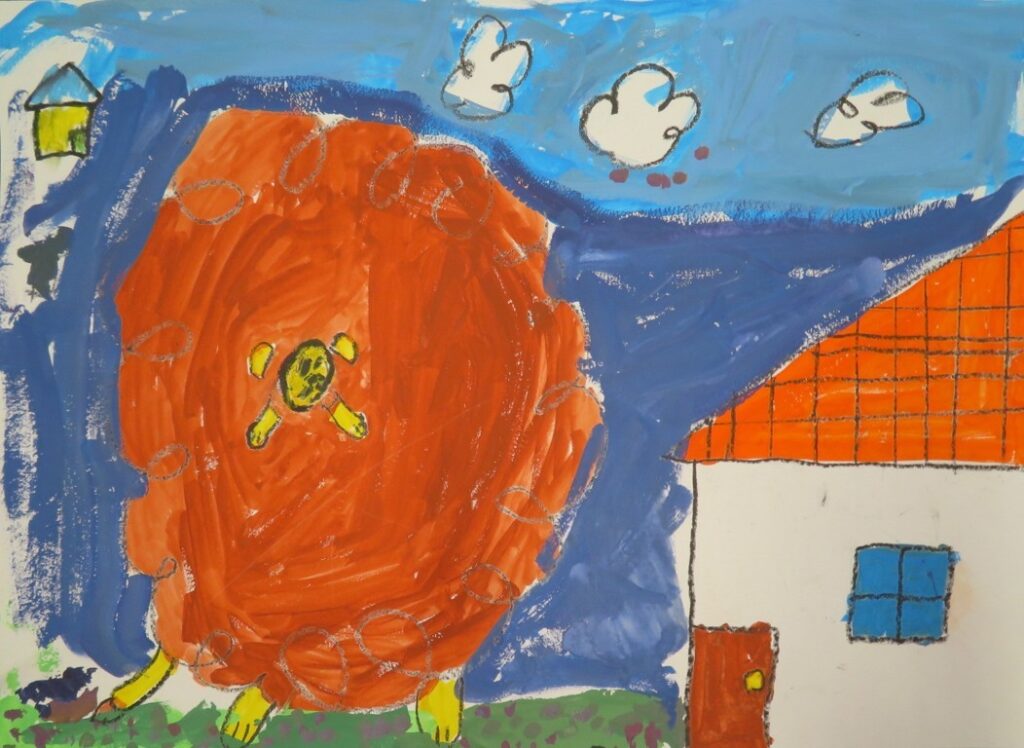 青木 惣右介（象潟小学校３年）「とこやにいったライオン」