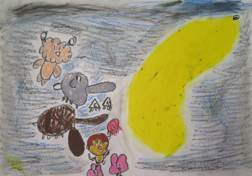 阿部 大吾（象潟小学校３年）「いただきますのおつきさま」