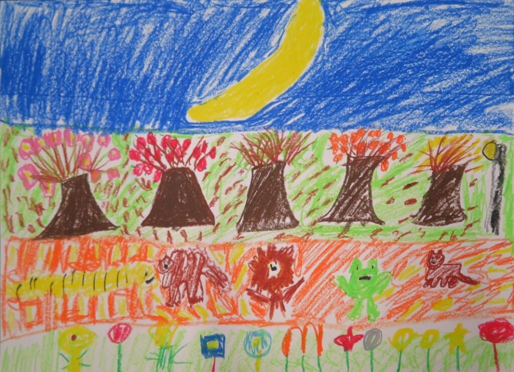 佐藤 結都（象潟小学校３年）「いただきますのおつきさま」