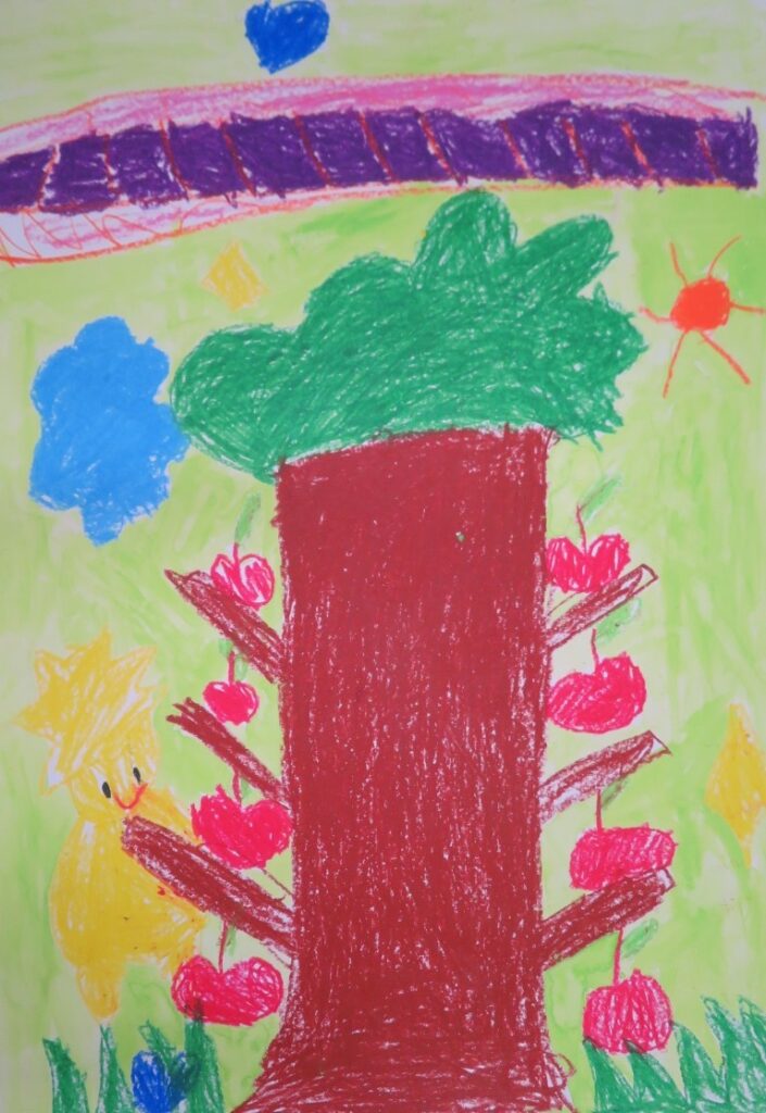 奥山 愛音（象潟小学校１年）「りんごがひとつ」