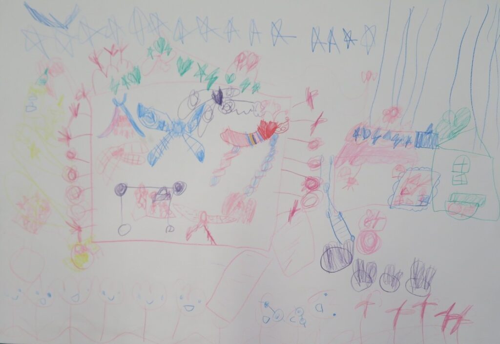 原田 莉帆（東能代幼稚園年中）「ようせいのおひめさまになれるまほうのとびら」