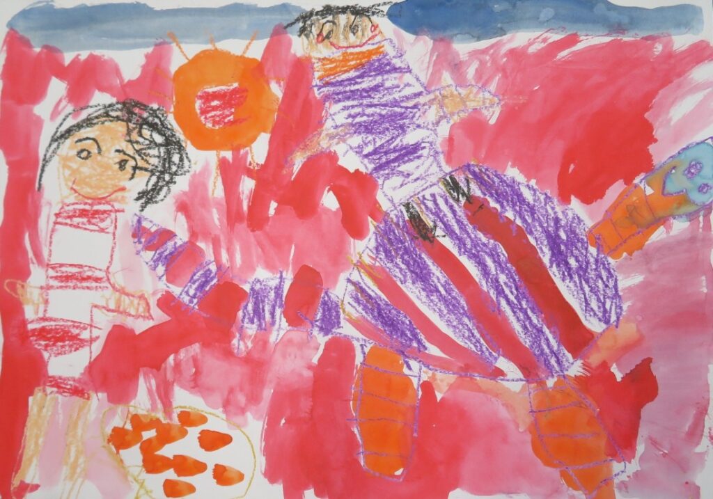 武田 祐（七日市保育園年中）「どろきょうりゅう」