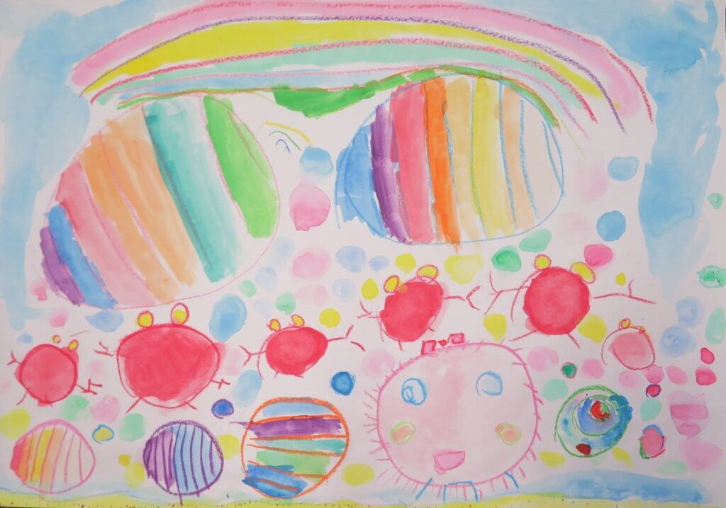 鈴木 莉奈（船越こども園年長）「ちいさなちいさなうみのおさんぽ」