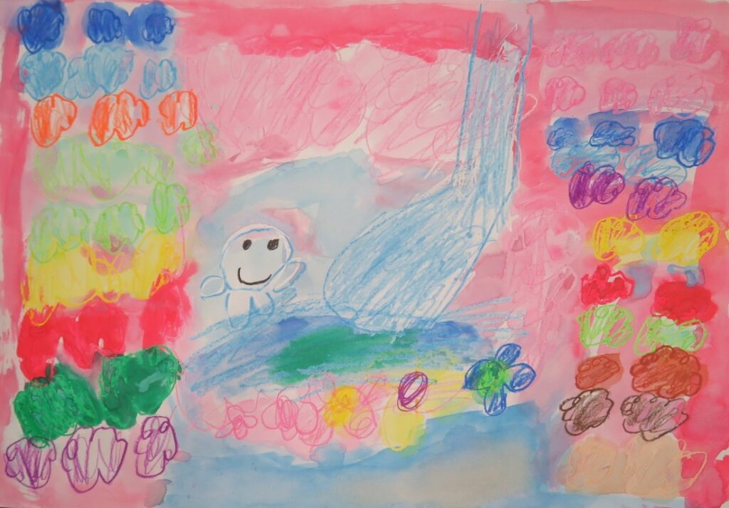 安田 花（船越こども園年長）「ちいさなちいさなゆめのおふろ」