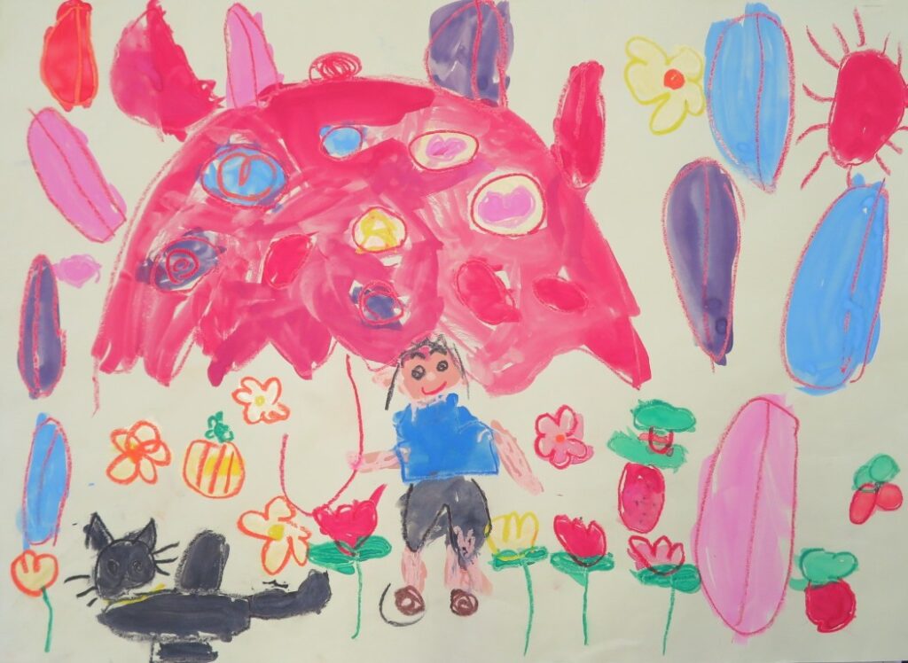 金子 いろ珀（石脇西保育園年長）「ふしぎなかさやさん」