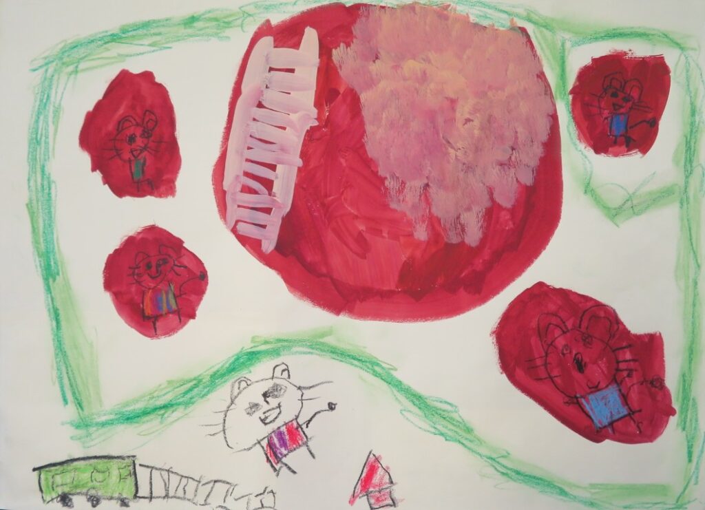 三浦 想大（石脇西保育園年中）「いもほりバス」