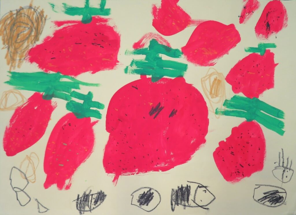 石井 來叶（石脇西保育園年少）「いちご」