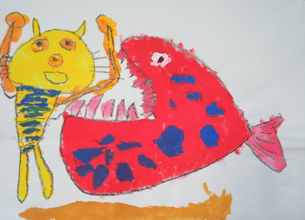 津篭 響希（石脇北保育園年中）「ねこざかな」