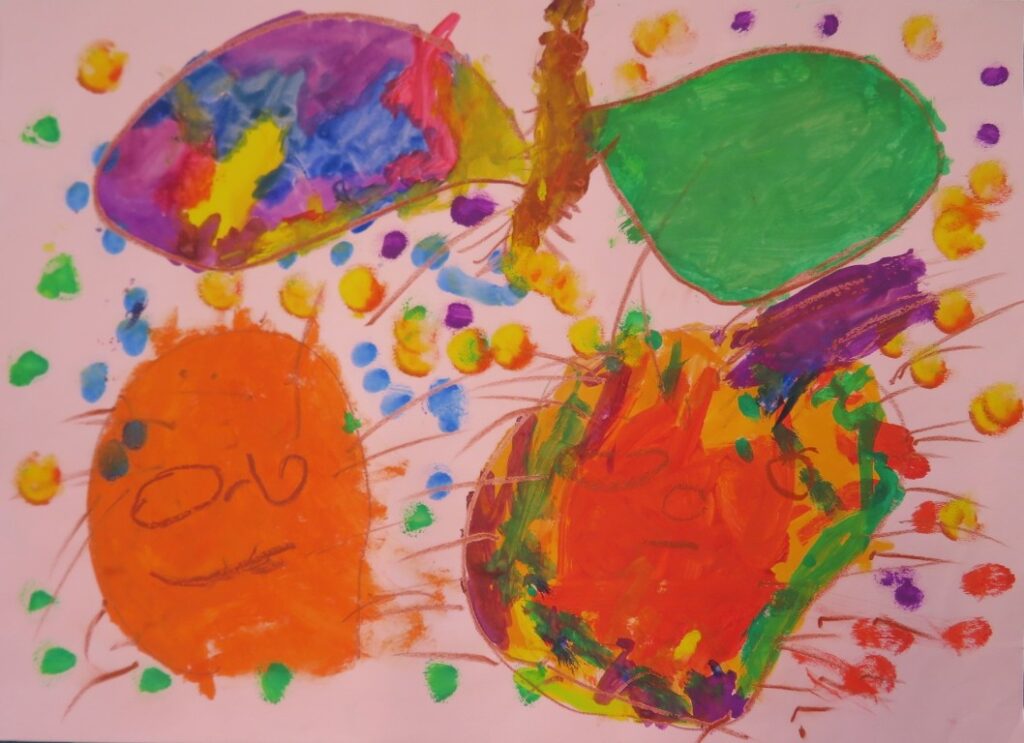 小川 月綺（石脇北保育園年少）「はらぺこあおむし」