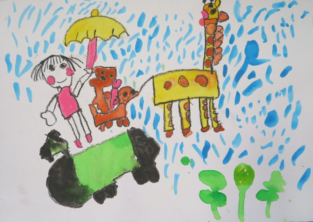 工藤 紅凛（本荘保育園年中）「ちいさなきいろいかさ」