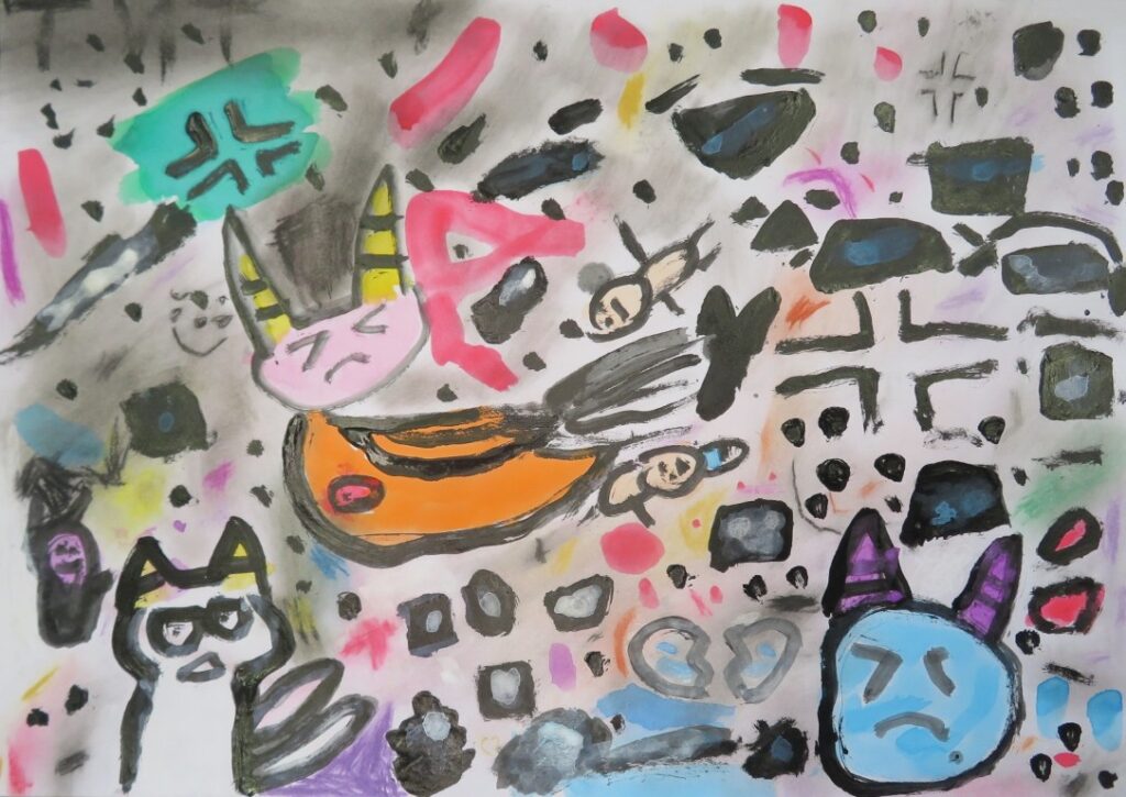 梅原 紬（風の子保育園年長）「じごくのそうべい」